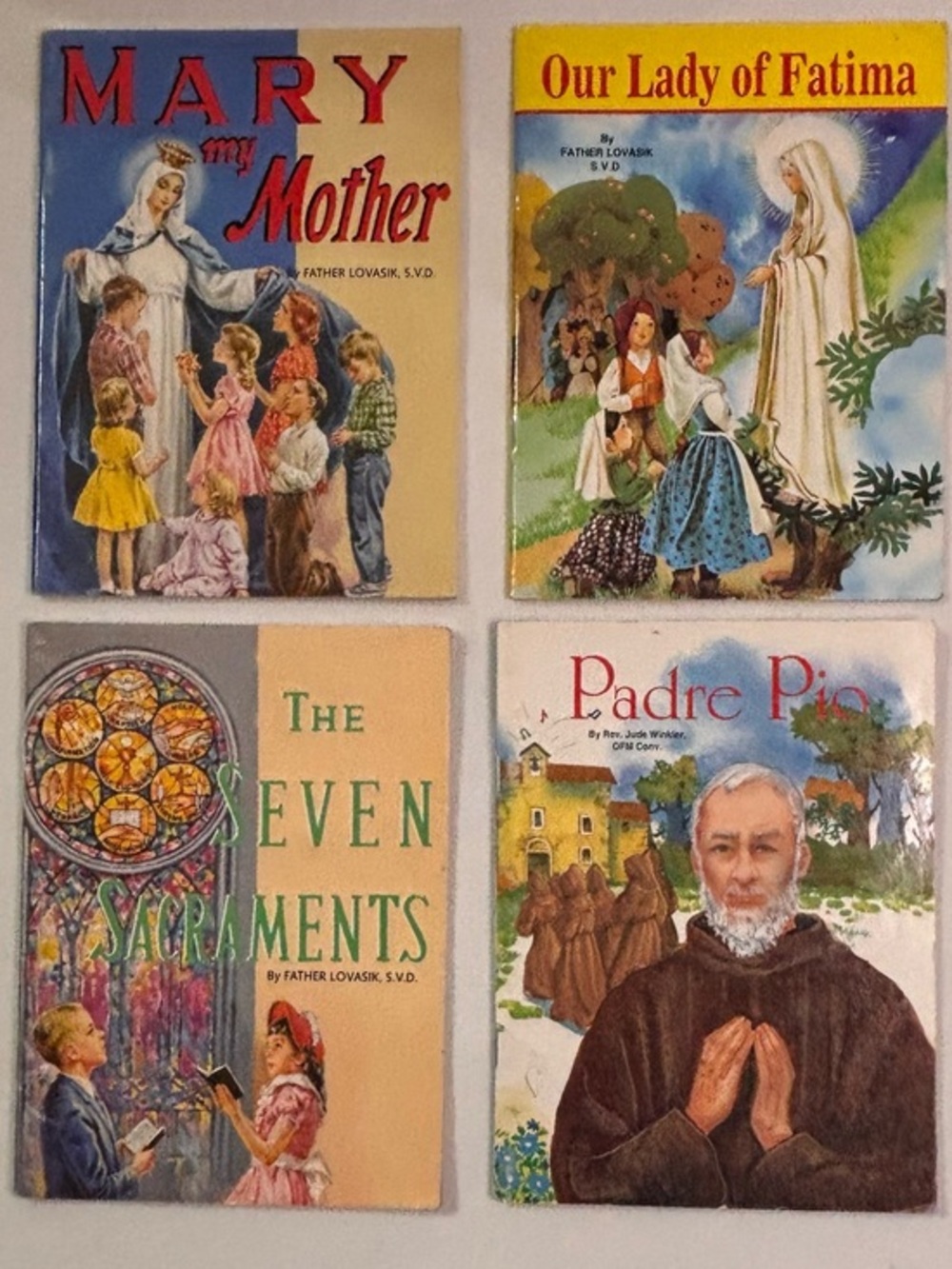 Vintage St. Joseph Catholic Picture Books Lot of 4 Religious Devotional Marian S